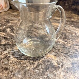 Clear Glass Pitcher with Handle